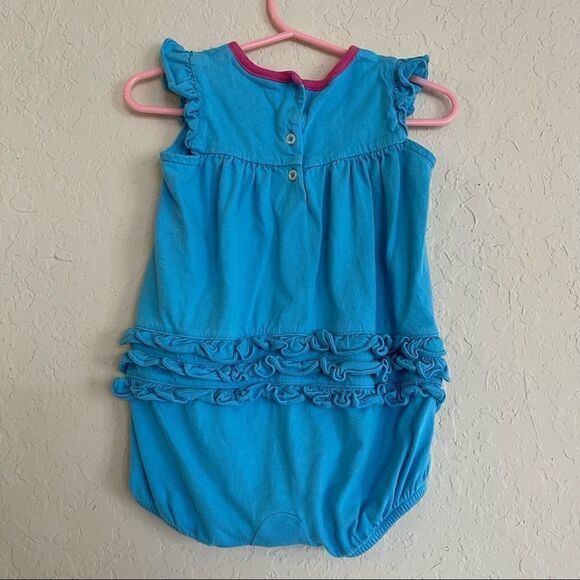 Ralph Lauren 9M blue bubble ruffle snap romper - Picture 7 of 7